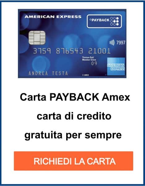 Carta di credito gratuita Payback American Express