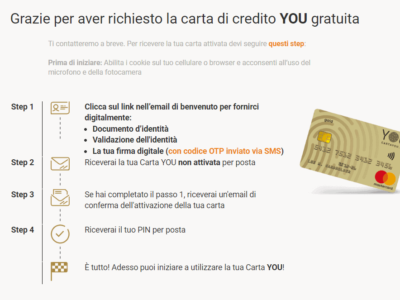 Carta YOU attivazione